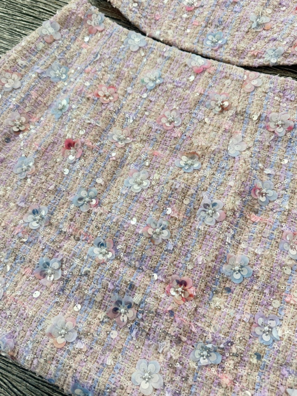 Altar'd State Pastel Pink Tweed Sequin Set - Picture 11 of 11